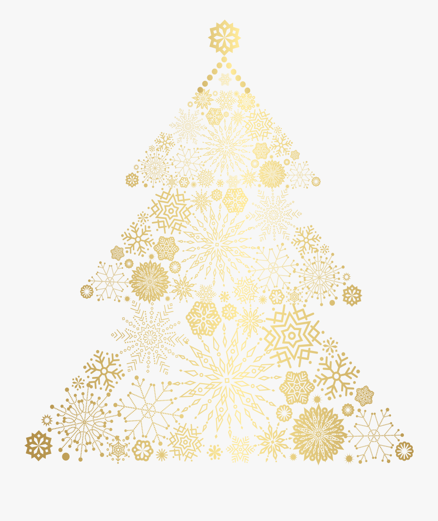 Gold Christmas Tree Png, Transparent Clipart