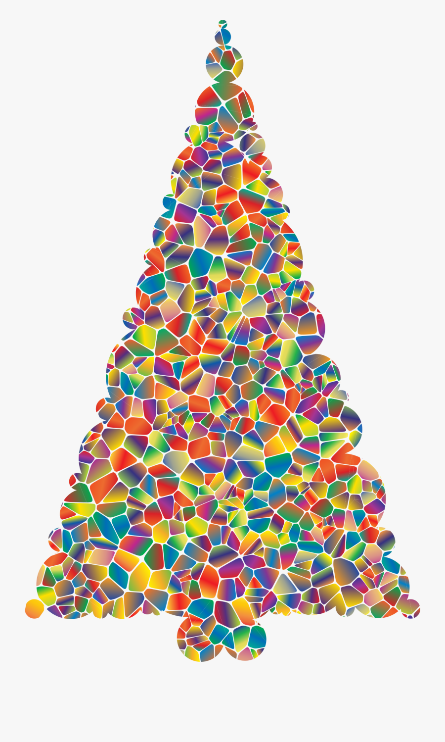 Polyprismatic Tiled Christmas Tree Clip Arts - Tiled Christmas Tree, Transparent Clipart
