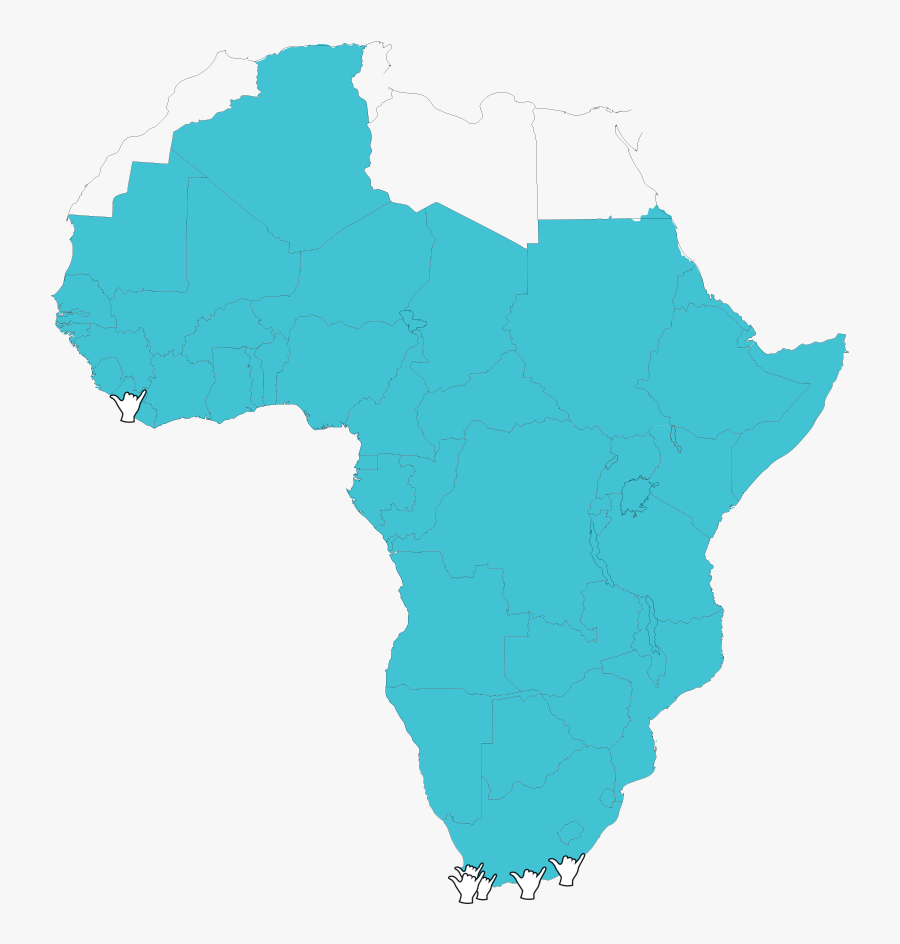 Transparent Africa Map Clipart - Africa Map Png Black, Transparent Clipart