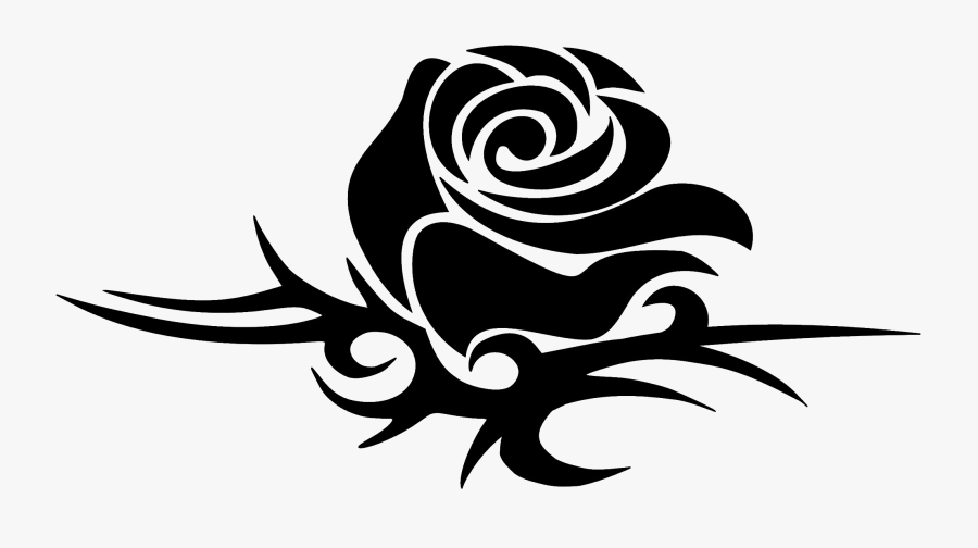 Tattoo Png Love - Small Tribal Rose Tattoos, Transparent Clipart