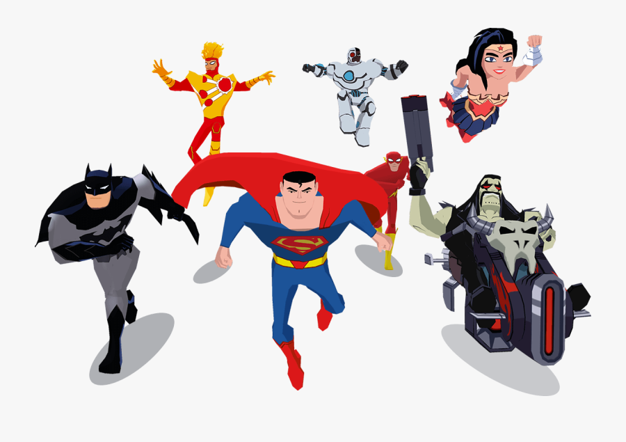 Superhero The Flash Superman Cyborg Clip Art - Superhero Cartoon Transparent Background, Transparent Clipart