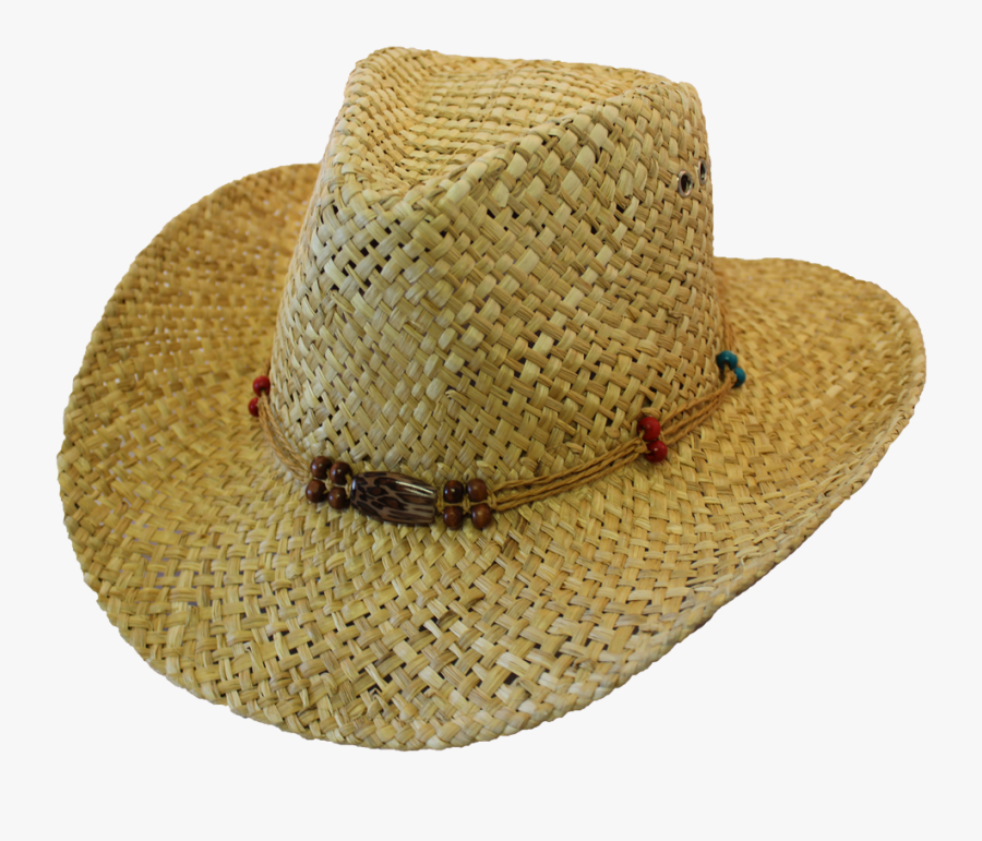 Casual Rush Straw Hat In Leopard Bead - Cowboy Hat, Transparent Clipart