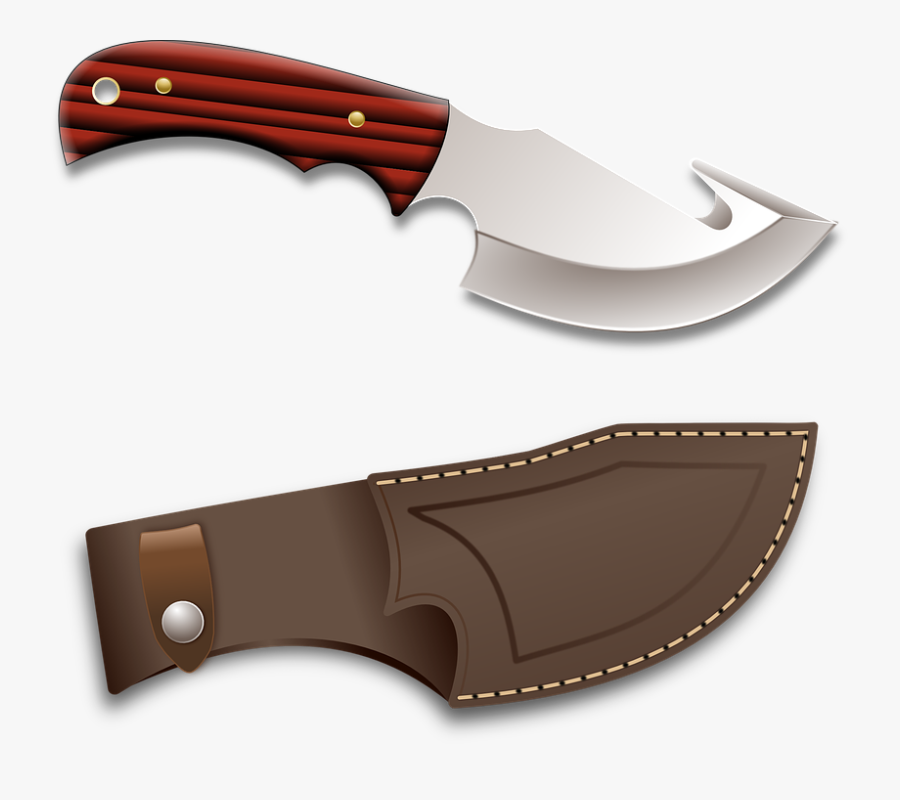 Knife, Weapon, Sharp, Hunter, Arms, Danger, Battle - Knife Cover Clipart, Transparent Clipart