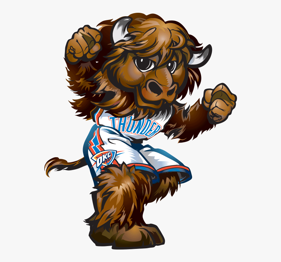 Rumble - Okc Thunder Mascot Png , Free Transparent Clipart - ClipartKey