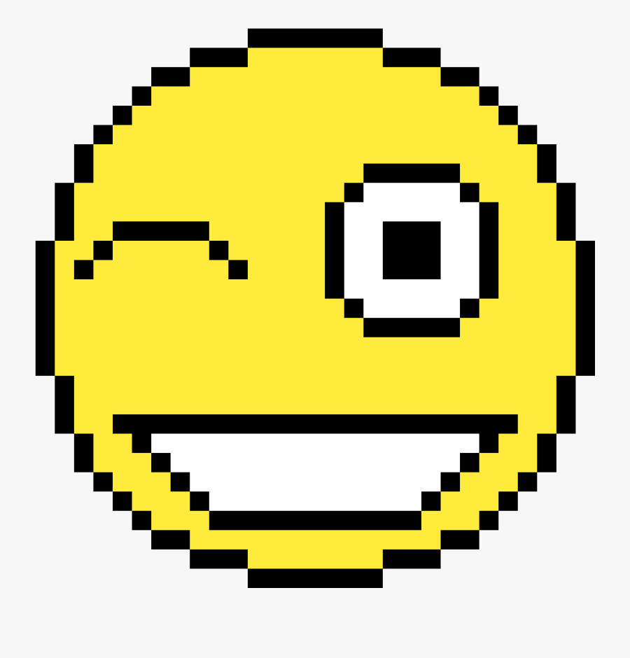 Pixel Art Happy Face, Transparent Clipart