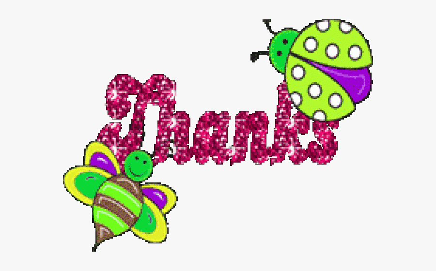 Bee Thank You Glitter Clipart , Png Download - Animation Thank U Move, Transparent Clipart