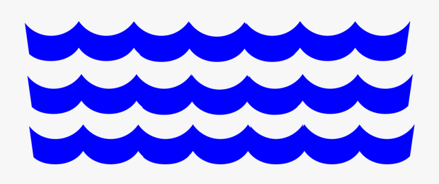 Waves, Blue, Pattern, Water - Clip Art Blue Waves , Free Transparent