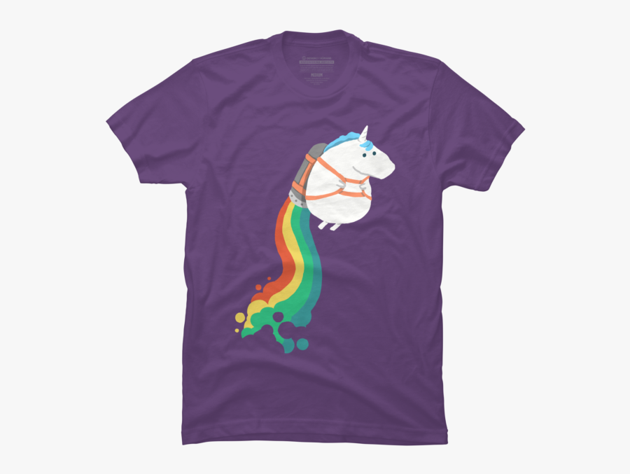 Unicorn On Rainbow Jet Pack - Fat Unicorns Farting Rainbows, Transparent Clipart