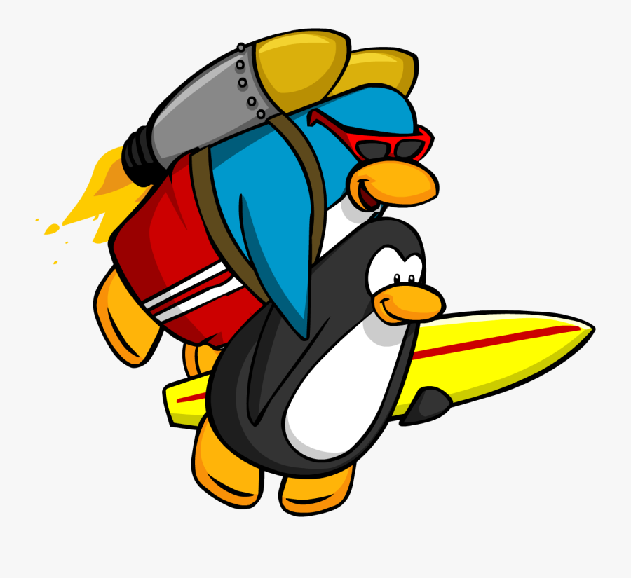 Catchin - Club Penguin Catchin Waves Jet Pack, Transparent Clipart
