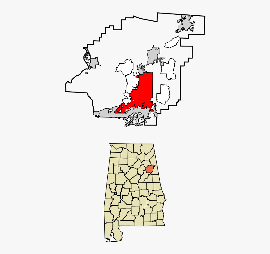 Location Of Anniston In Calhoun County, Alabama - Anniston Alabama, Transparent Clipart
