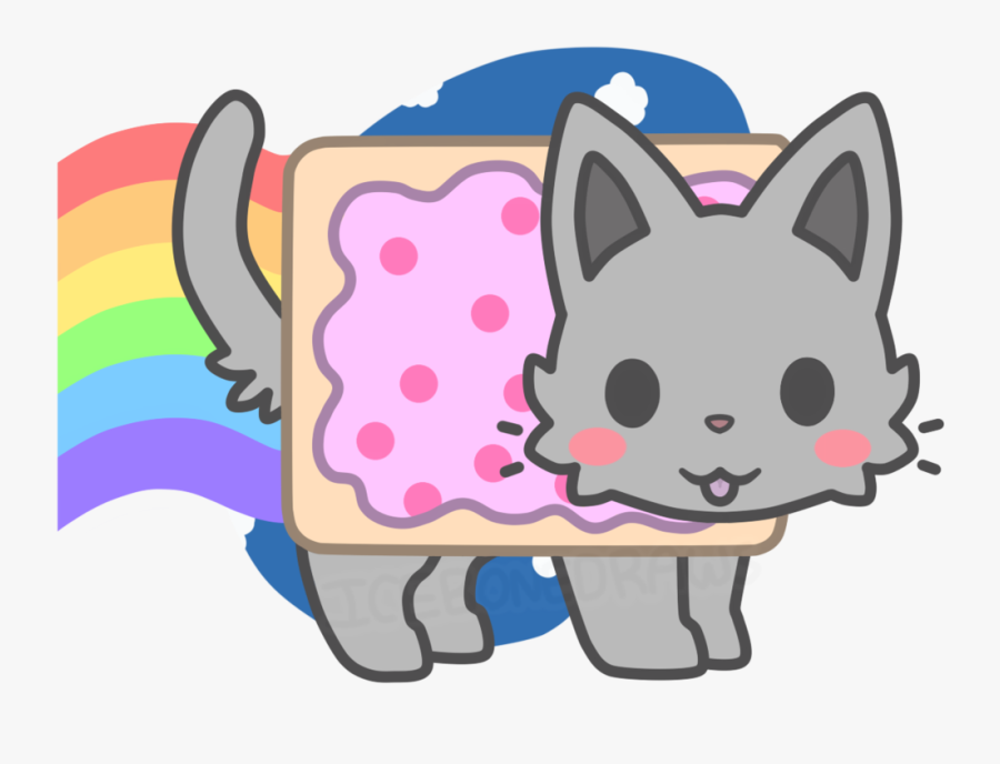 Transparent Kawaii Cat Clipart - Imagens Kawaii Nyan Cat, Transparent Clipart