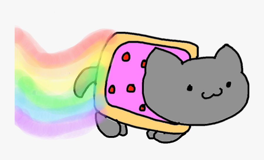 Nyan Cat - Cartoon - Nyan Cat Cartoon, Transparent Clipart