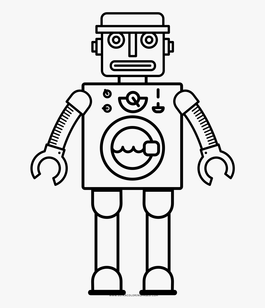 Robot Face Coloring Page