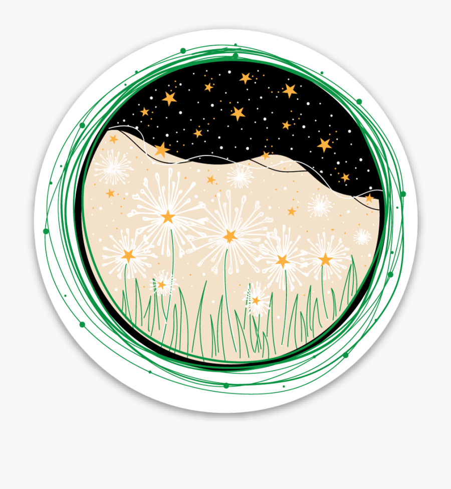 Dandelion Star Decal - Circle, Transparent Clipart
