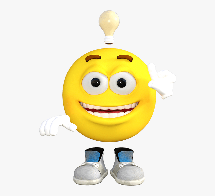Idea, Emoticon, Emoji, Expression, Face, Smile, Funny - Brainy Emoji Face, Transparent Clipart