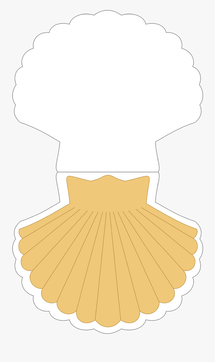 Transparent Scallop Png - Molde Convite Concha Pequena Sereia, Transparent Clipart