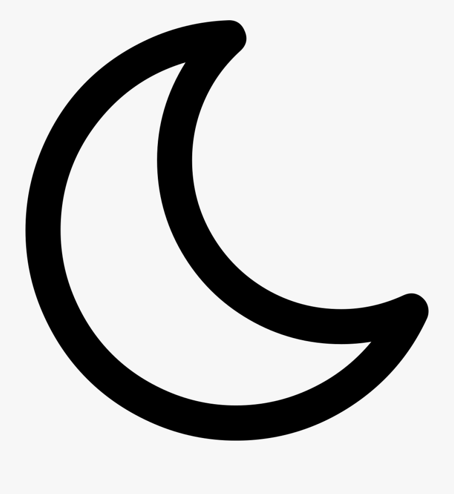 Moon Icon Png - Outline Image Of Moon, Transparent Clipart