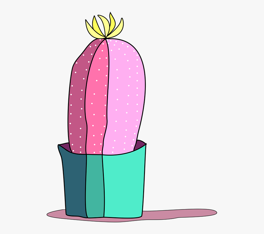Cactus, Pink Cactus, Cactus Illustration, Plant, Flower - Grateful Illustration, Transparent Clipart