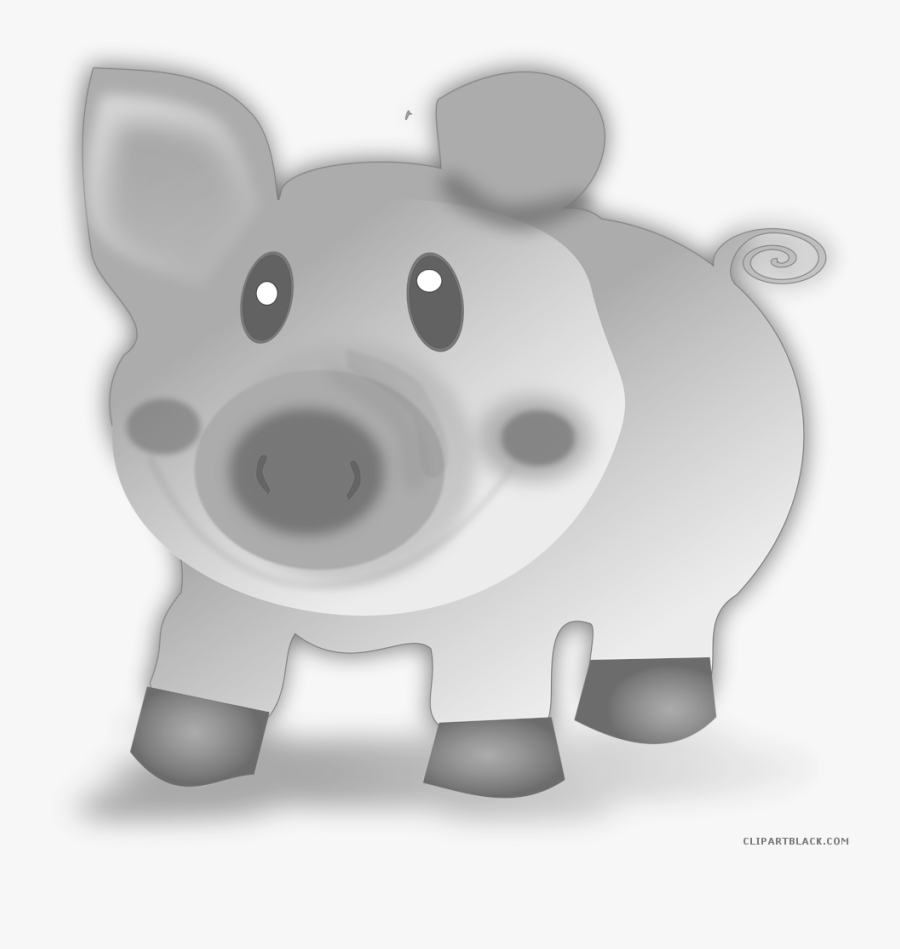 Pig Clipartblack Com Animal Free Black White Ⓒ - Поздравление С Новым Годом Свиньи, Transparent Clipart