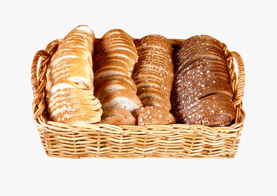 Bread Clipart Basket - Basket Of Bread Png, Transparent Clipart