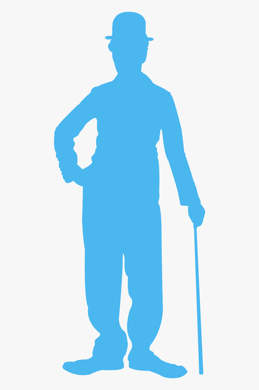 Charlie Chaplin Silhouette, Transparent Clipart