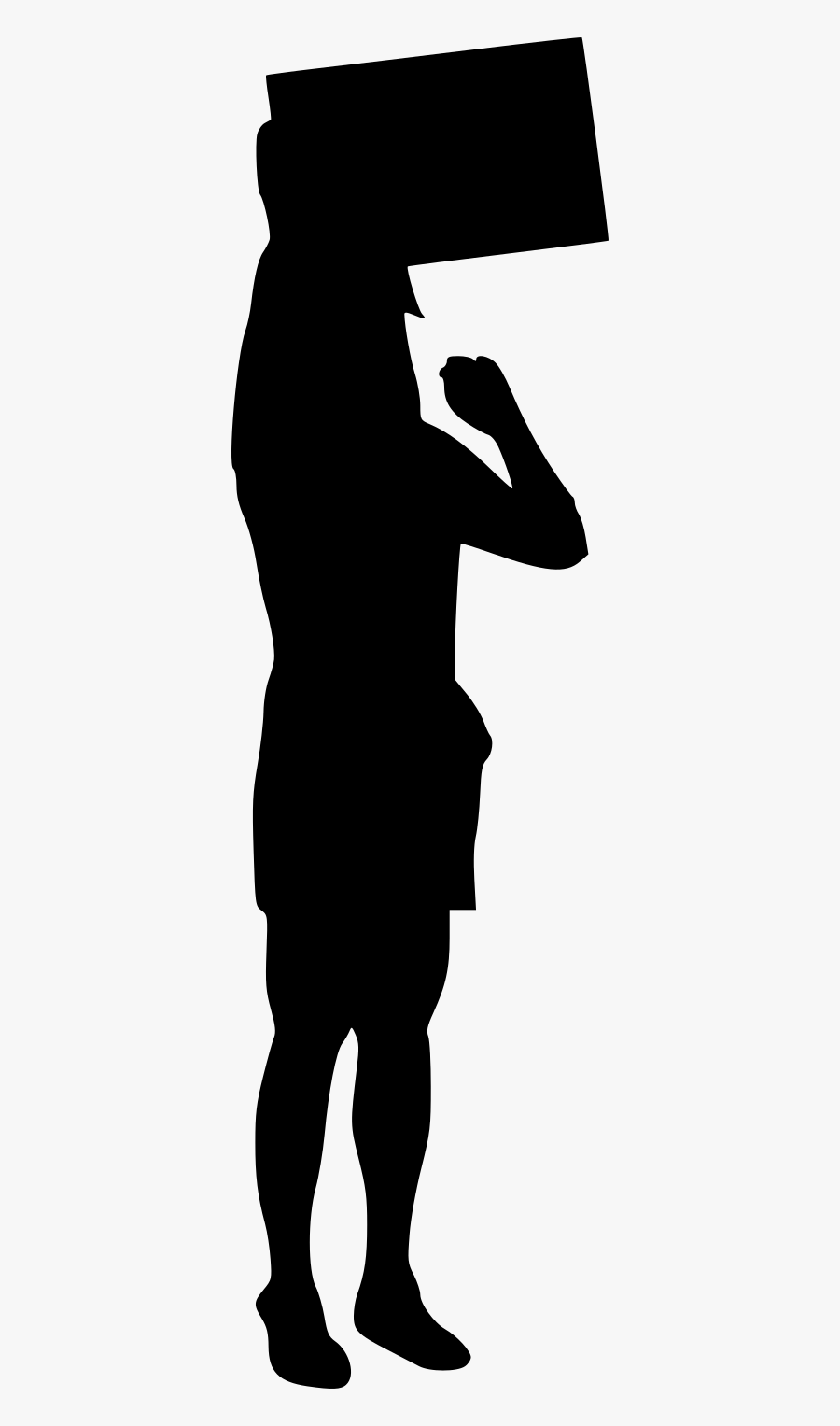 Dollar Sign At Getdrawings - Protester Silhouette Woman, Transparent Clipart