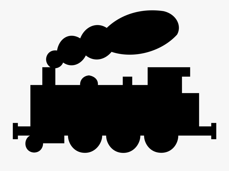 Svg Silhouette Train - Przejazd Kolejowy Bez Zapór, Transparent Clipart