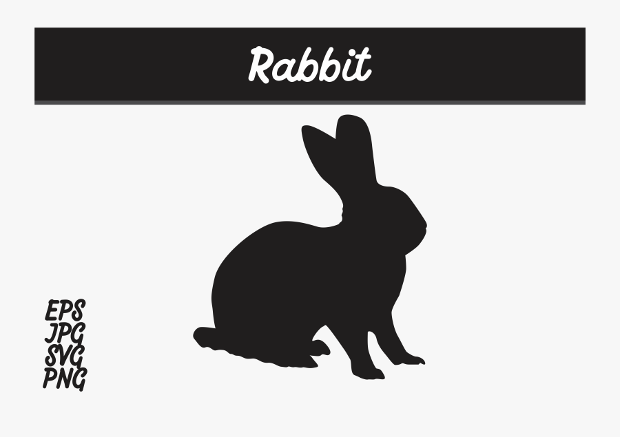 Rabbit Silhouette Svg Vector Image Graphic By Arief - Domestic Rabbit, Transparent Clipart