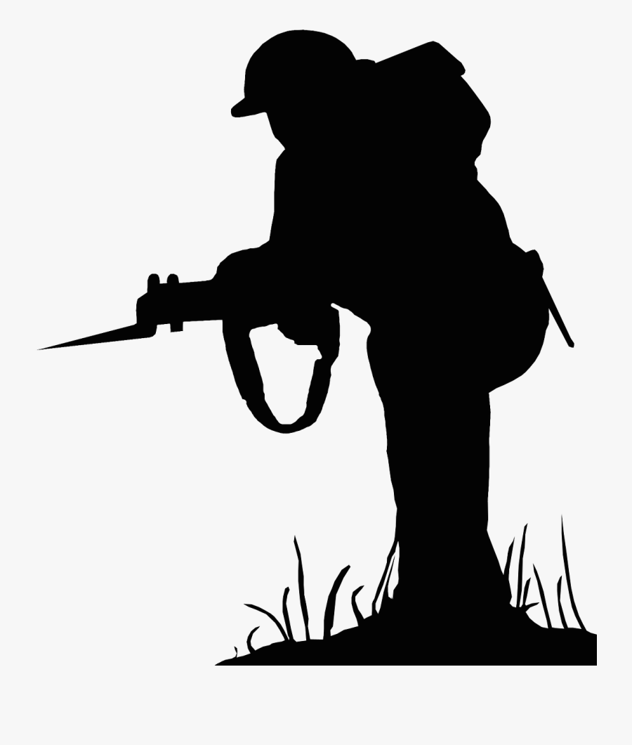 Soldier In Silhouette Png, Transparent Clipart