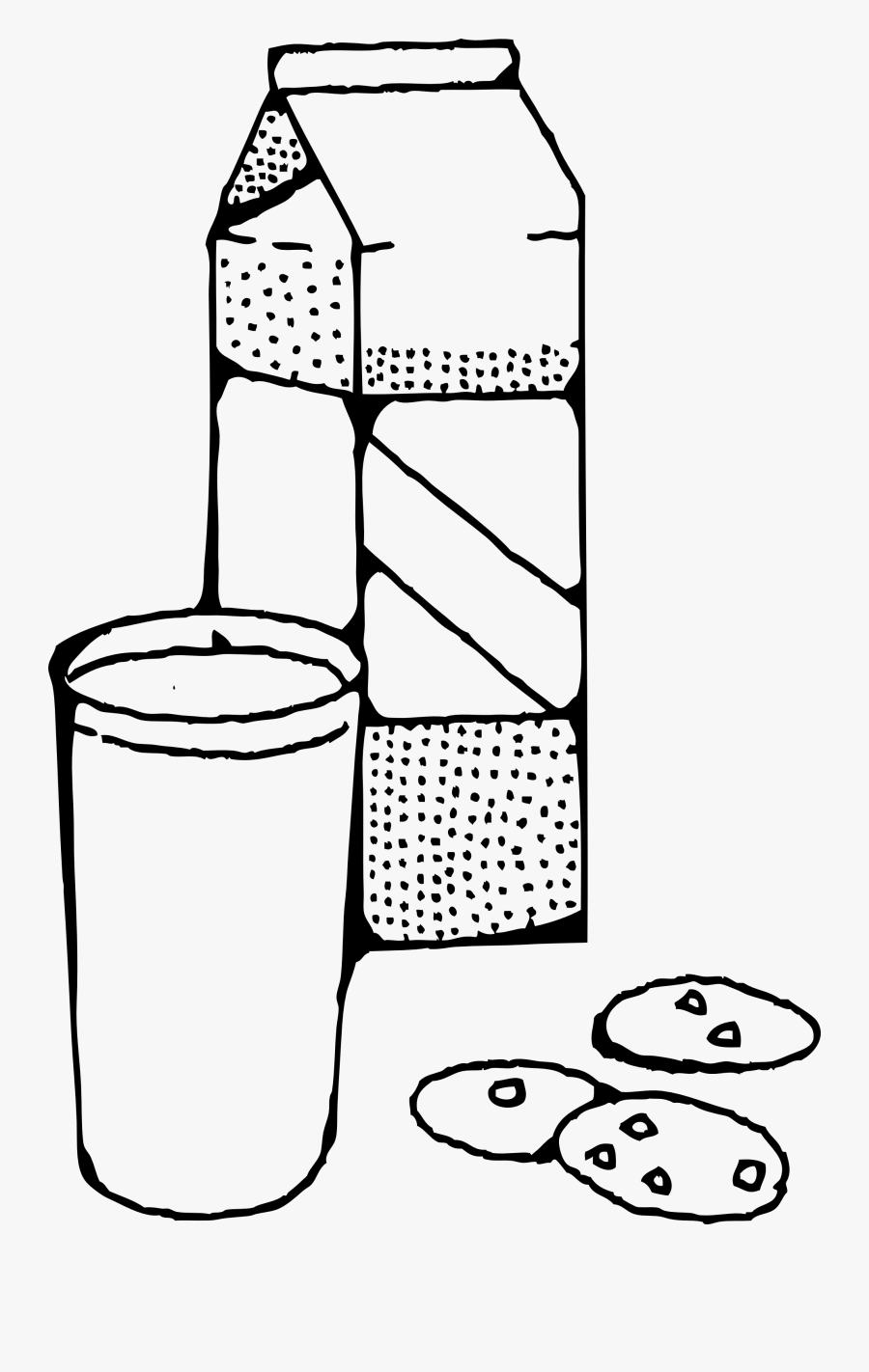 Packet Glass Of Clip - Milk And Cookies, Transparent Clipart