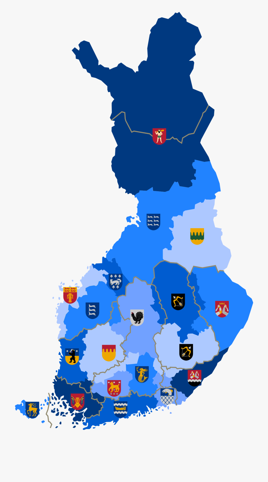 Finland Provinces, Transparent Clipart