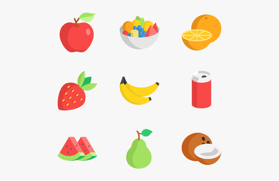 Fruits Icon Packs - Vector Fruits And Vegetables Png, Transparent Clipart