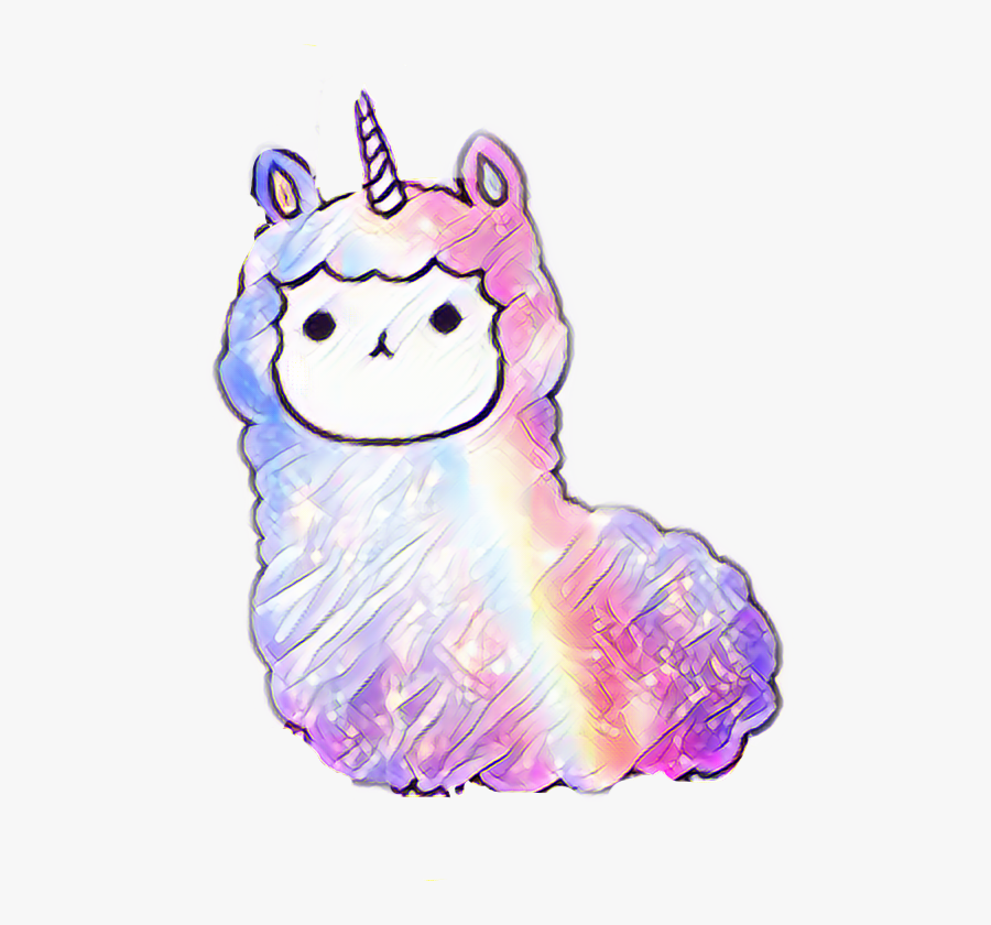 #llamacorn #rainbows #galaxy #llama #unicorn #fluffy - Cute Kawaii Llamas, Transparent Clipart