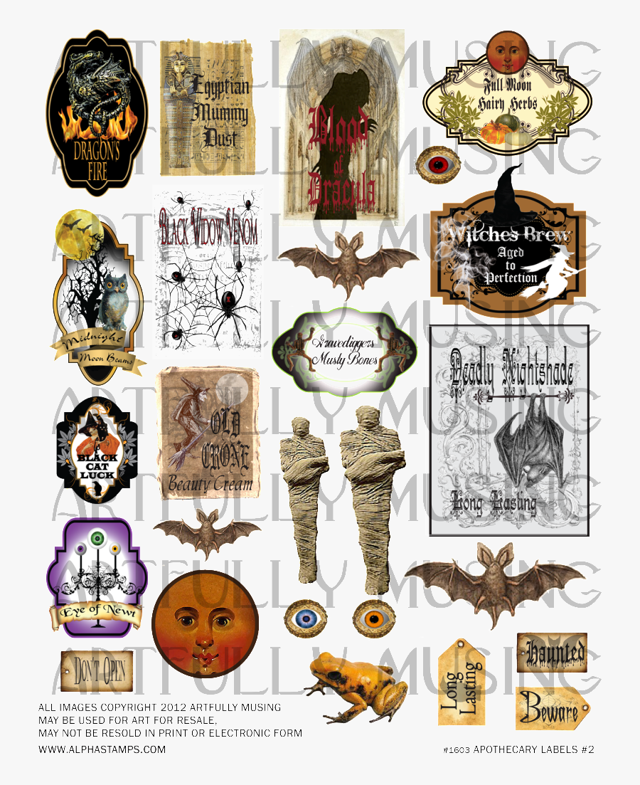 Label Clipart Apothecary - Cartoon, Transparent Clipart