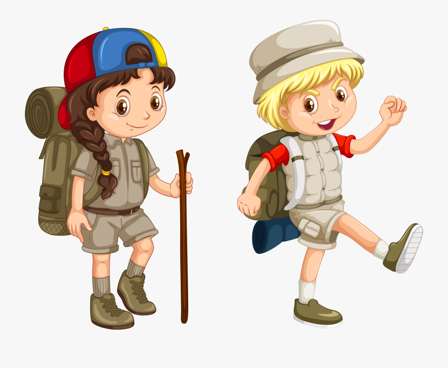Cartoon Camping Pictures - Cartoon Character Border Design, Transparent Clipart
