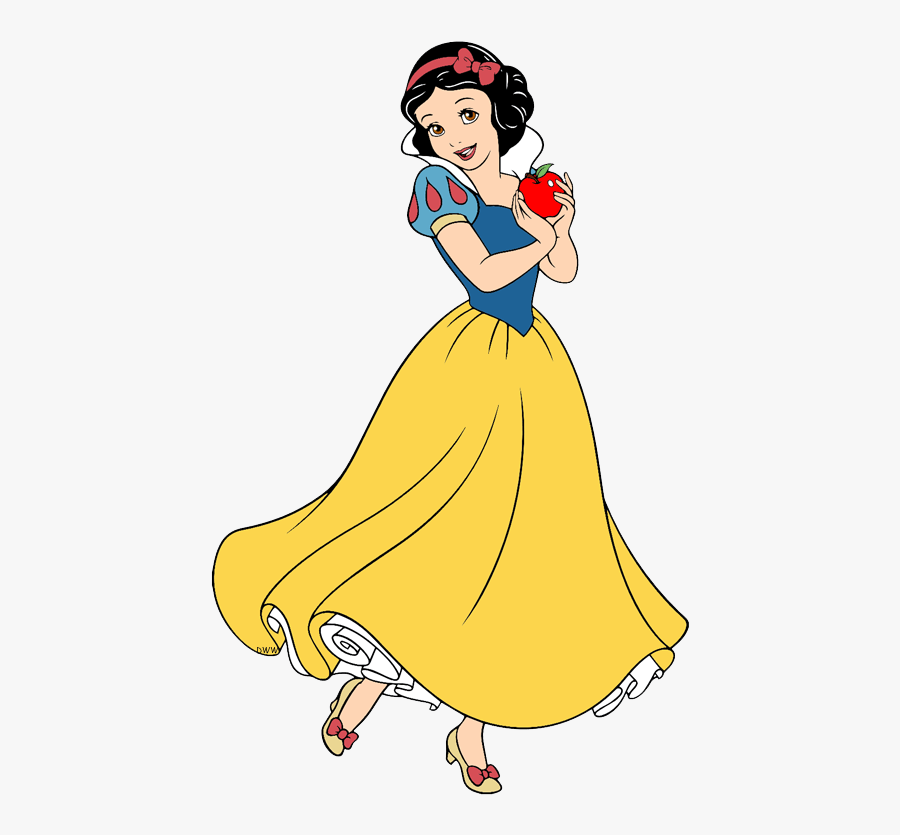 Snow White Apple Clipart - Snow White And Her Apple, Transparent Clipart