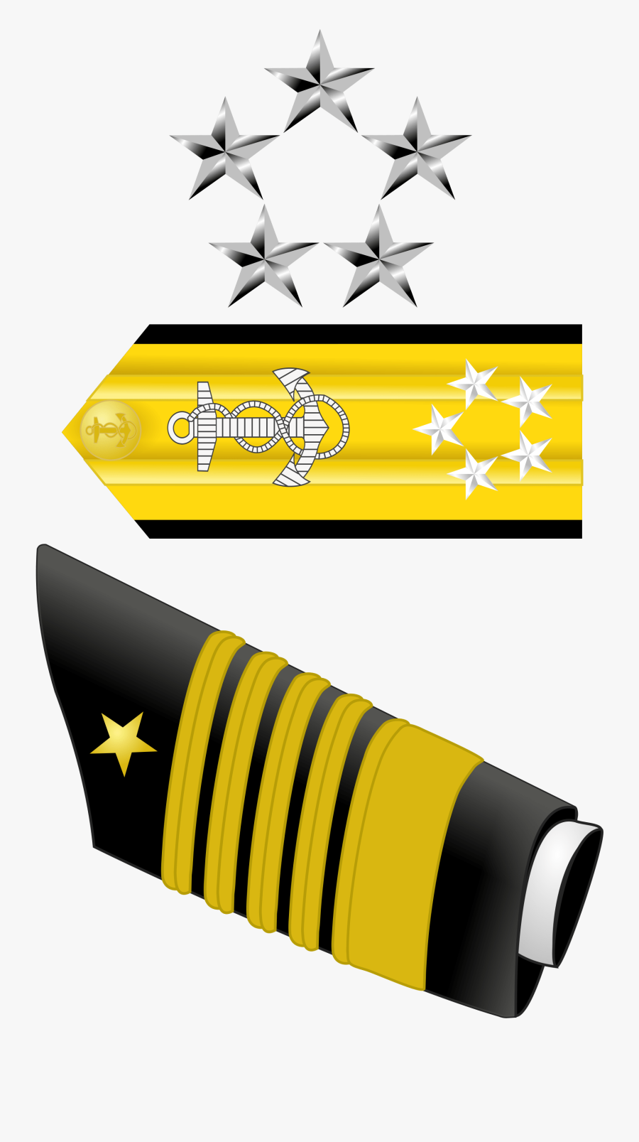 Us Navy Admiral Rank Insignia - Rear Admiral Us Navy Rank, Transparent Clipart