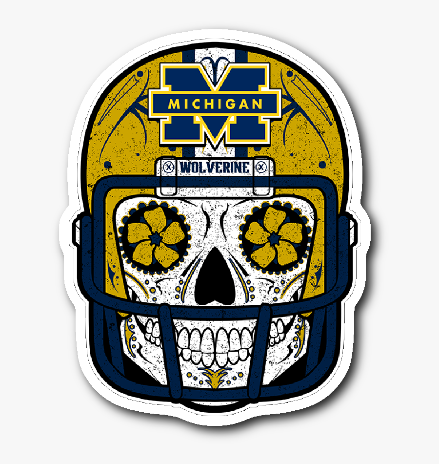 Custom Michigan Sugar Skull Stickers"
 Class= - Florida Gator Sugar Skull, Transparent Clipart