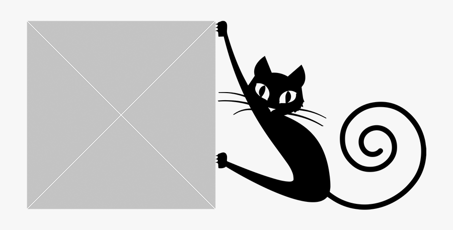 Dibujo Gato Negro Png, Transparent Clipart