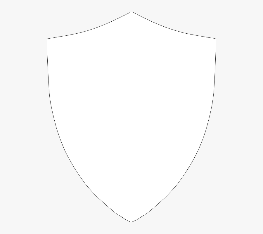 Transparent Black Shield Png - White Shield Outline Png, Transparent Clipart