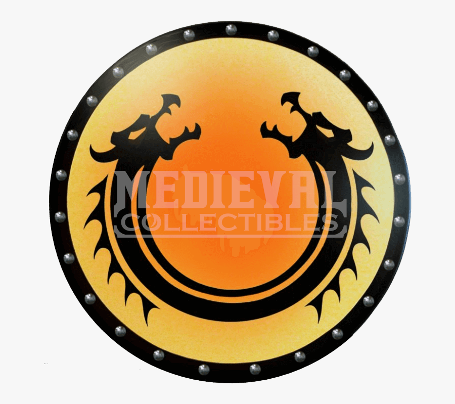Viking Shield Dragon Design Clipart , Png Download - Viking Round Shield Designs, Transparent Clipart