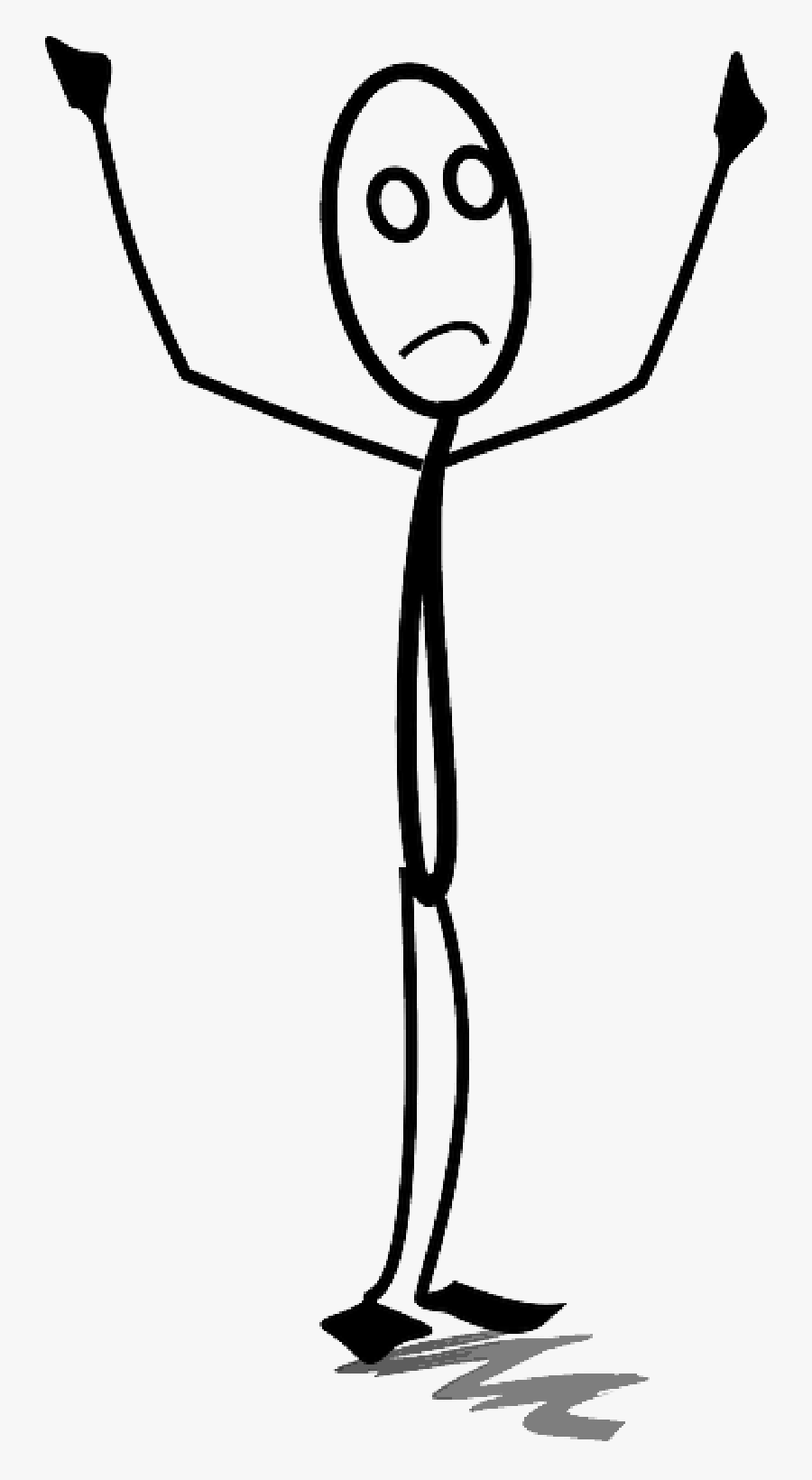 Question, Stickman, Stick Figure, Matchstick Man - Sad Stick Figure Png, Transparent Clipart