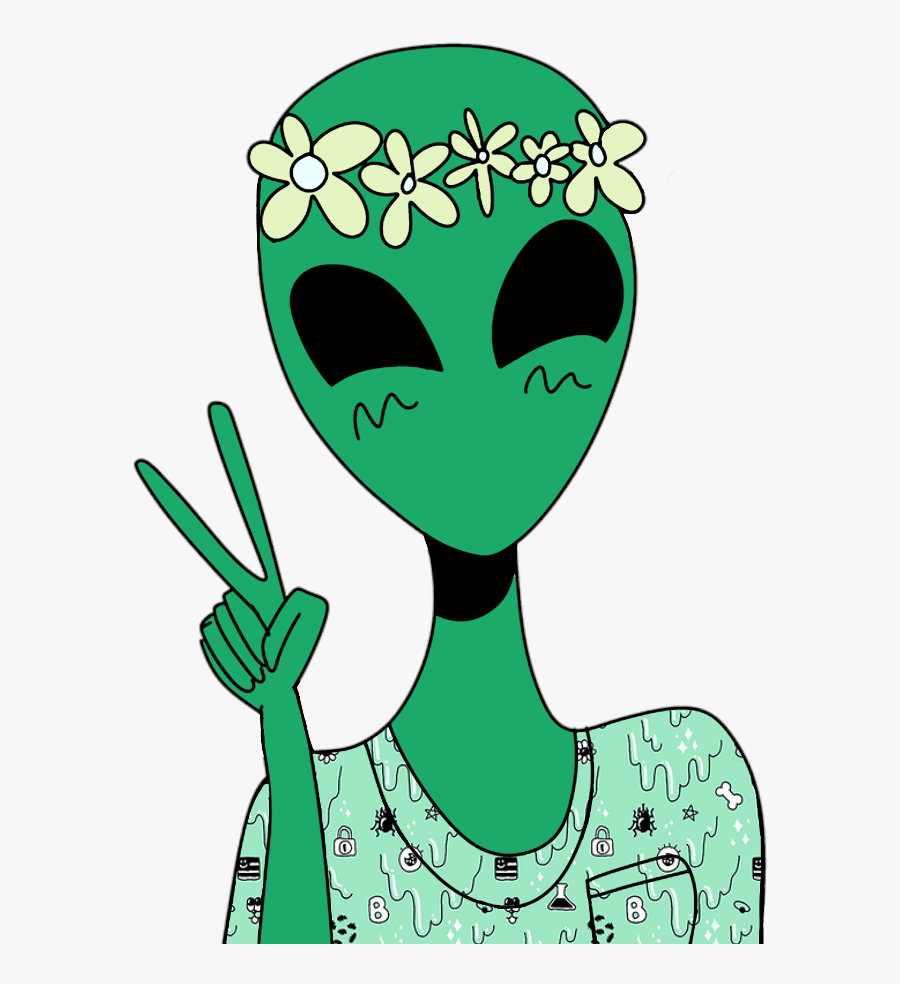 #alien #aliens #girl #outline #mysticker #drawing #draw - Alien Sticker, Transparent Clipart