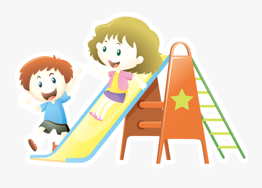 Play Slide Children Cartoon, Transparent Clipart