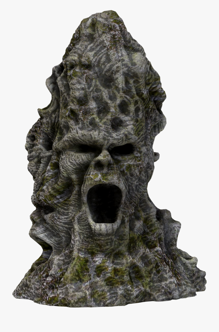 Transparent Screaming Face Png - Screaming Stone Face, Transparent Clipart