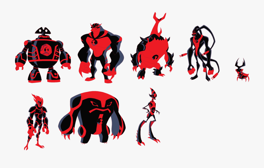 Xenomorph Clipart Ben - Ben 10 Omniverse Red Aliens, Transparent Clipart