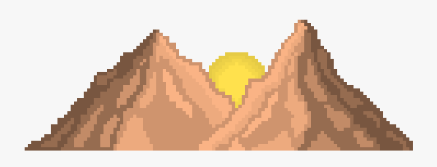 Clip Art Pixel Art Mountain - Mountain Sun Rise Png , Free Transparent