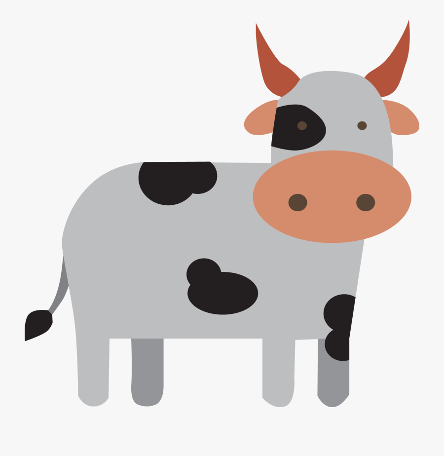 Cow Clip Art Simple - Clip Art Simple Cow, Transparent Clipart