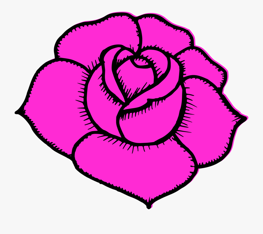 Simple Drawing At Getdrawings - Rose Simple Flower Drawing, Transparent Clipart