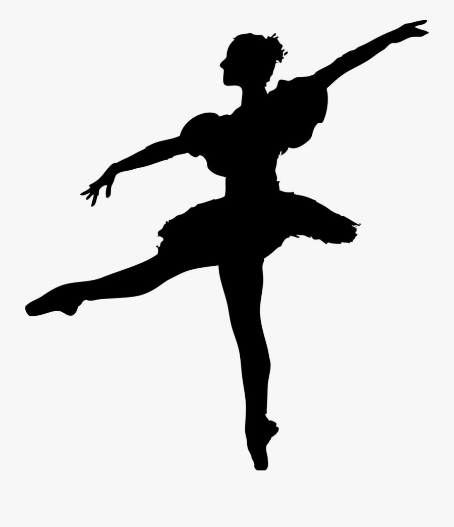 Silhouette Dancer Colored, Transparent Clipart